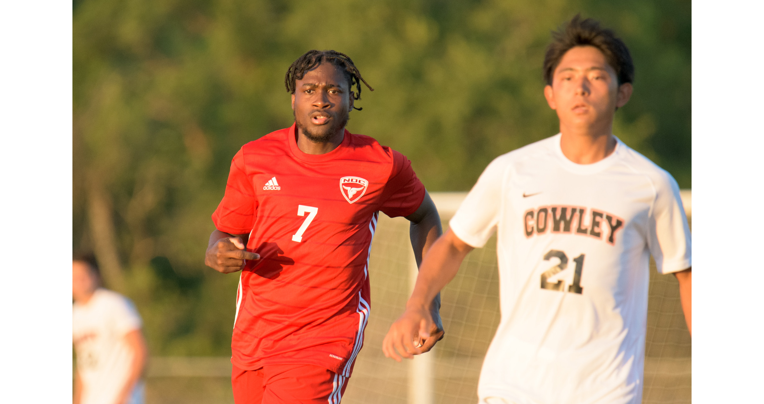 Assanie Brown scored the lone Mavs' goal against Cowley in a 2-1 NOC loss.